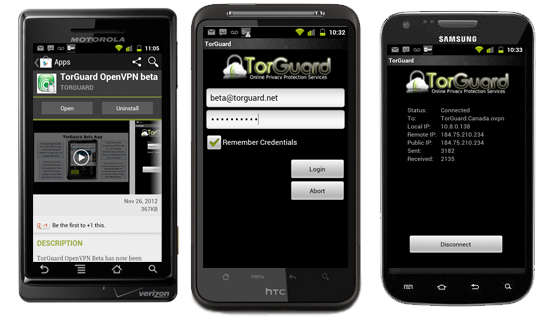 TorGuard Android VPN App