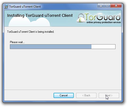 6. Success! TorGuard uTorrent client has now been installed. You can now access your TorGuard protected uTorrent from your program files.