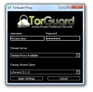 Torguard's custom proxy installer for uTorrent, Vuze, or Deluge