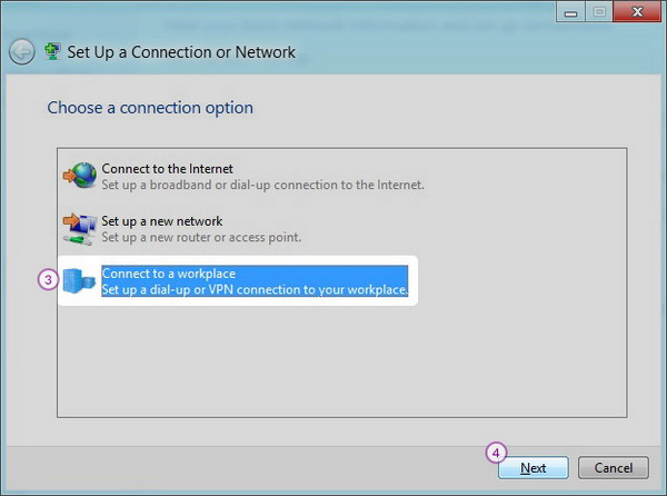 Windows8 PPT VPN Setup: Step 3
