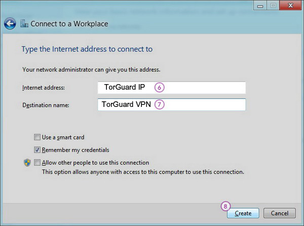Windows8 PPT VPN Setup: Step 5
