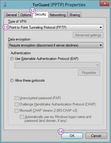 Windows8 PPT VPN Setup: Step 8