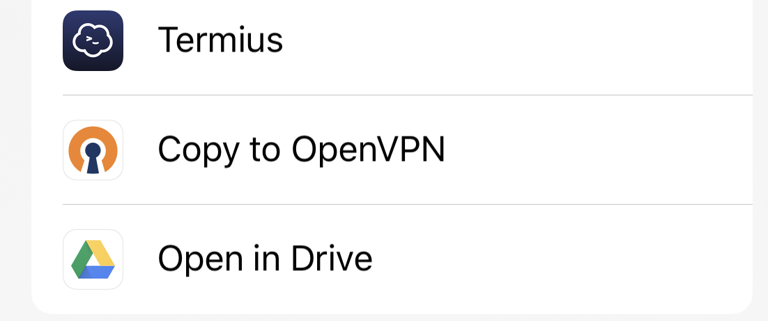 iOS OpenVPN Step 5