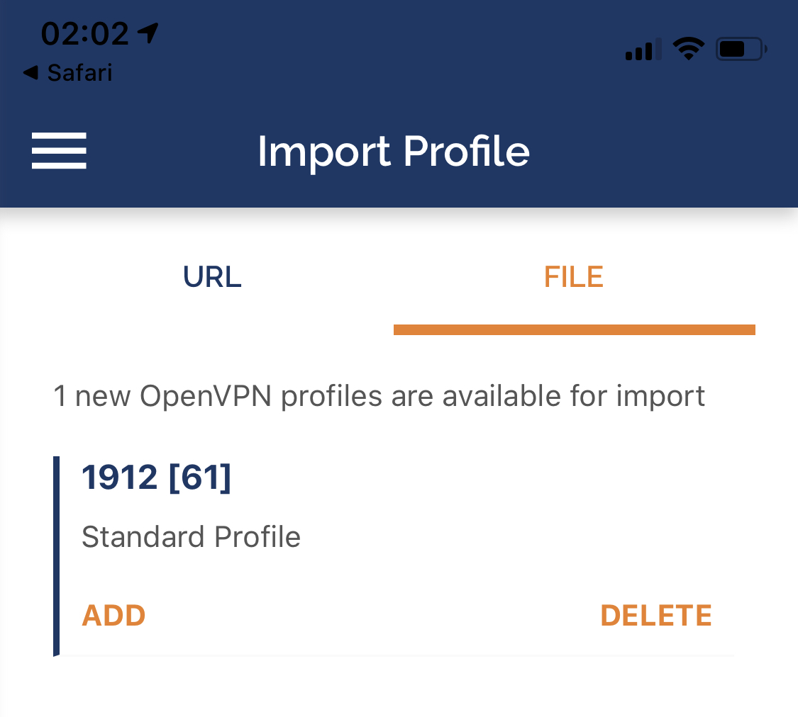 iOS OpenVPN Step 6