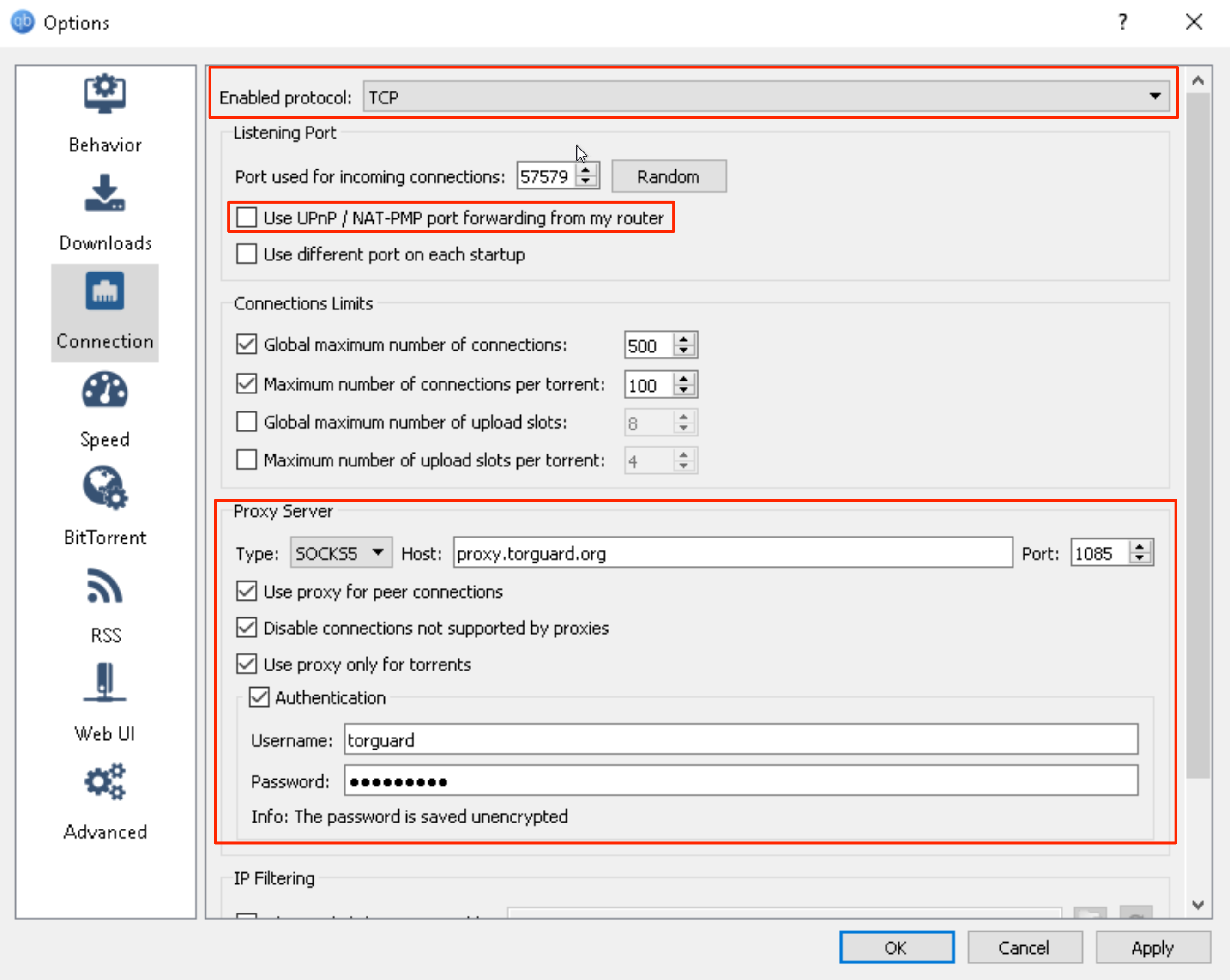 qbittorrent proxy