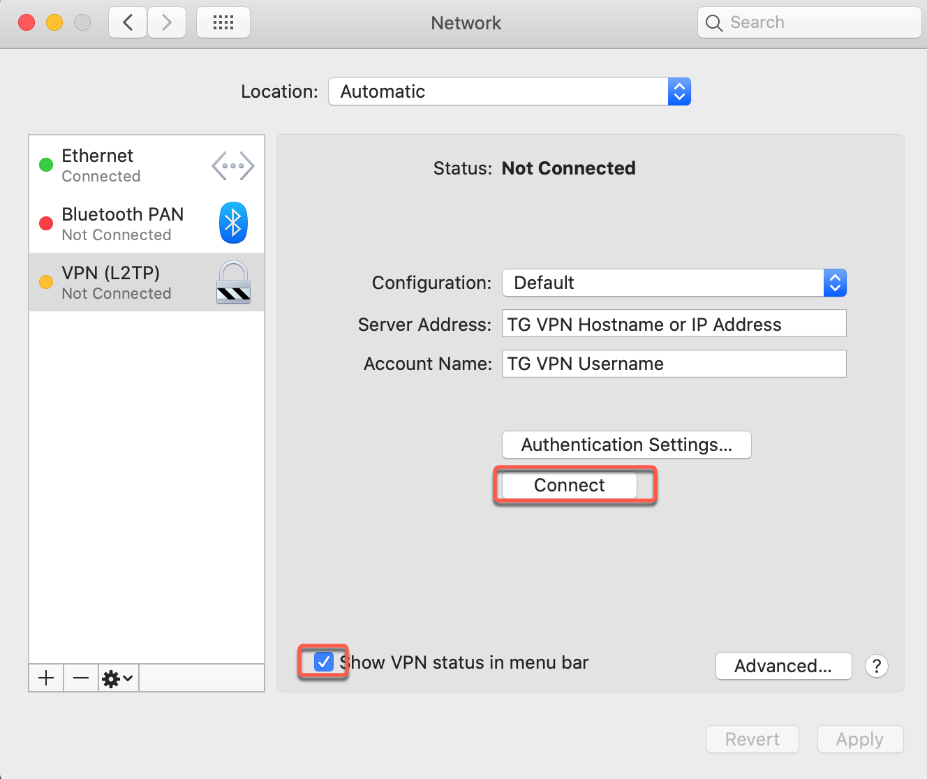 how to configure torguard vpn on a mac