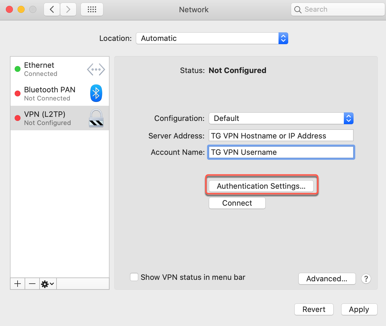 Mac OSX 10.6 Snow Leopard L2TP VPN setup