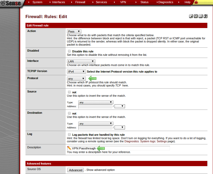 pfsense torguard